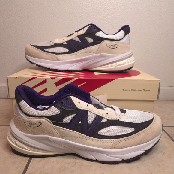 New Balance 990v6 Teddy Santis White Black Plum Phantom Made USA SZ 11 U990BW6